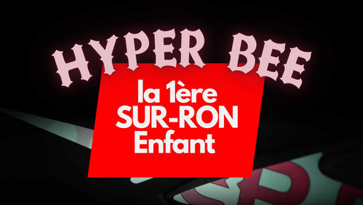 Bannière Hyper Bee, la première Sur-Ron Enfant, mettant en avant la Sur-Ron Hyper Bee conçue pour initier les jeunes pilotes